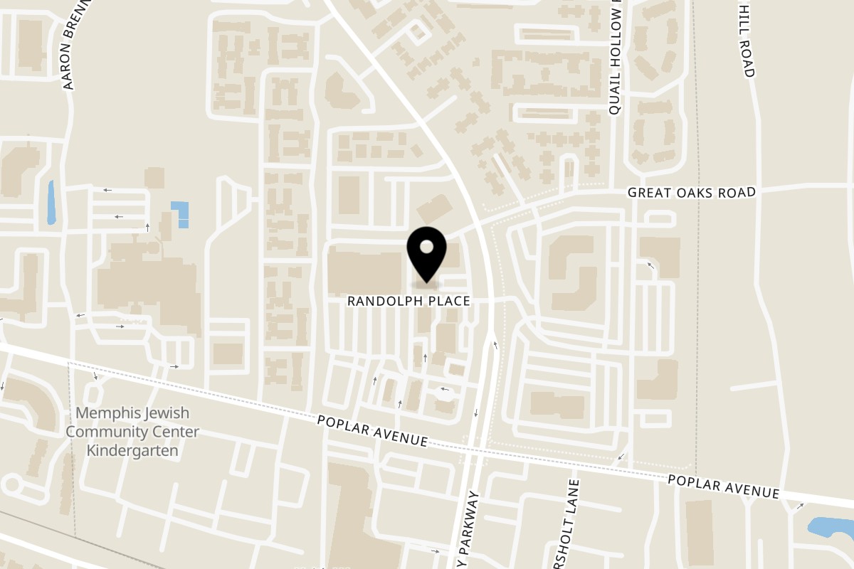 Map showing the location of Petra Cafe on 1789 Kirby Pkwy # 10 in Germantown